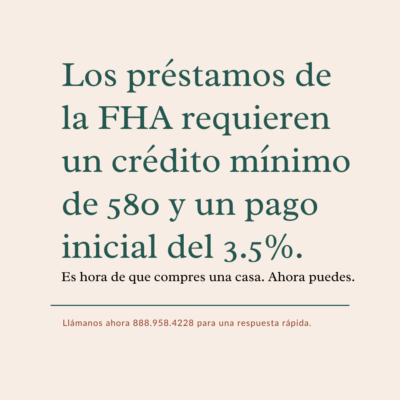 Préstamo FHA Para Comprar Casa